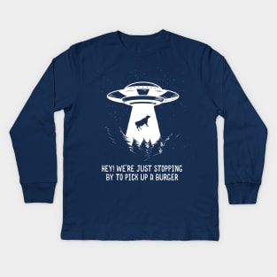 Alien Drive-Thru Kids Long Sleeve T-Shirt